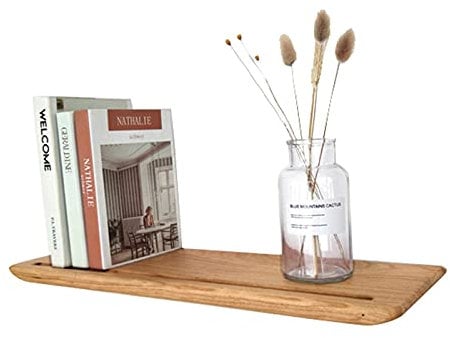 JWQPAD Shelves Floating shelf, WoWall Shelf for Photo frames and Books under tv Hanging shelf Cube Shelves for the wall Wall board Rustic Decorations Storage Display Racks, Long 40~120cm (Si