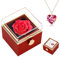 TangDouJM Ewige wahre Rose Herz Halskette, unendliche Rosen, Schmuck Geschenkbox, Rose Box Geburtstag, Valentinstag, Hochzeitstag Geschenk für Freundin