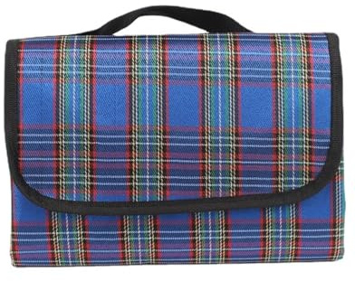 KGDUYC 1 Stück Picknickdecke, Stranddecke Wasserdichte Picknickdecke Isolierte Stranddecke für Picknick, Wandern, Camping, Strand - 80 x 150cm (Blau Quadrat)