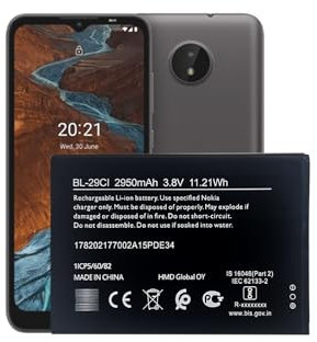 MUKUZI AKKU Compatible with No-kia C10, C20, C21 Smartphone Phone (Replacement for BL-29C1)