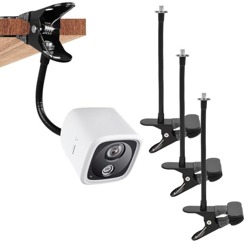 Pack of 3 Flexible Mount for Eufy Cam 2C/2C Pro/3/3C, Blink Camera Mount, Universal Metal Clamp Holder for EufyCam 1/2/EufyCam E, Mast Mount Flexible Mount for Arlo Ultra/Ultra
