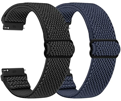 Dafean Tressé Bracelet Montre en Nylon pour 24mm 22mm 20mm 19mm 18mm bracelet Homme et Femme, Boucle Réglable Sangles Sport élastiques Bracelets de Montre de Remplacement