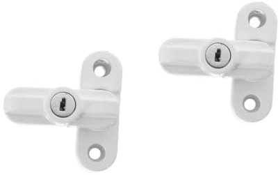 HOMSFOU 2sets Serratura T-shape Per Finestre e Extra Per Domestici Installazione Facile e Materiali Resistenti Anti-
