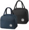 OYIWONMI Kühltasche Klein Mini Kühltasche 2er Pack Isolierte Faltbare Lunchtasche mit Aluminiumfolie 6 Liter Thermobeutel Wasserdicht für Schule Büro Picknick Reisen Schwarz und Navy Blau