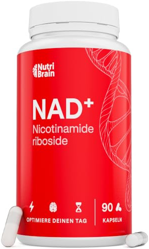 NAD+ 100% Rein Nicotinamid-Ribosid 300mg, 90 Kapseln, Optimale Aufnahme | NAD+ Booster für Zellgesundheit, Energie und Vitalität, Gegen Müdigkeit, Glutenfrei, Ohne GVO, Laborgeprüfte Reinheit