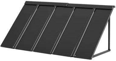 VEVOR Toldo para Exterior, Área de Protección Solar de 1430 x 610 mm Toldo de Acero con Recubrimiento en Polvo Resistente a la Oxidación con Voladizo Compatible para Puerta de 1000 mm de Ancho