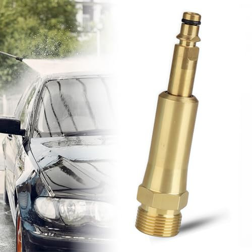 Pressure Washer Adapter,Karcher Hose Connector,High-Pressure Brass Hose Fitting (108mm) for Karcher K1 K2 K3 K4 K5 K7 & Other Car Wash Machines(M22 *1.5)