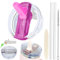 30 OZ Lid Leakproof Detachable Compatible with Stanley Cup 30 OZ with Straw and Lid Reusable Straw Cover Fit for Stanley Accessories Flip Straw (Fuchsia)