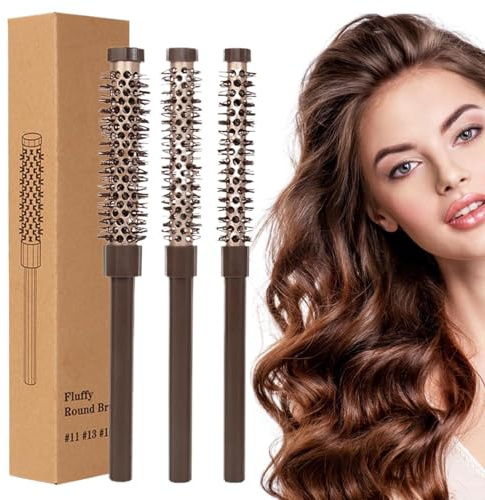 Frisurenpinsel, runde Pinsel für Blowtrocknen Styling Combs Blowing Round | Professioneller Curling -Rollkamm für Männer Männer, Styling, Heben, Kräuseln von Pony, Bart