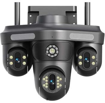 GASIASHOP SRL TELECAMERA SPEED DOME PTZ IP NETWORK 12MP CON TRE LENTI TRE SCHERMI ANALISI INTELLIGENTE AUDIO BIDIREZIONALE IP65