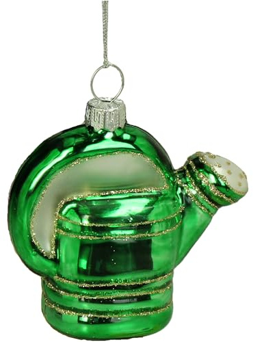 HD Collection Christbaumschmuck Glas 6,8cm - Gießkanne zum Aufhängen - Weihnachtsbaum Anhänger für Weihnachten - Christbaumanhänger & Weihnachtsbaumschmuck - Grün