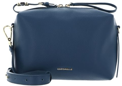 Coccinelle Leder Umhängetasche Nory Handbag Deep Blue blau