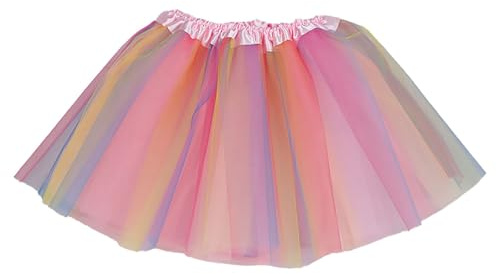 Luadnysin Annee 80 Tutu Jupe en Tulle Femme Jupon Froufrou Déguisement Courte Mini Blanche Deguisement Court