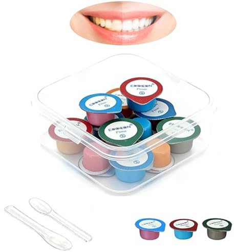 Zahnpolierpaste(mit Aufbewahrungsbox und Löffel)–5× grobkörnig, 5× mittelkörnig, 5× feinkörnig.15×3gWirksam gegen Zahnstein entfernen und Zahnverfärbung