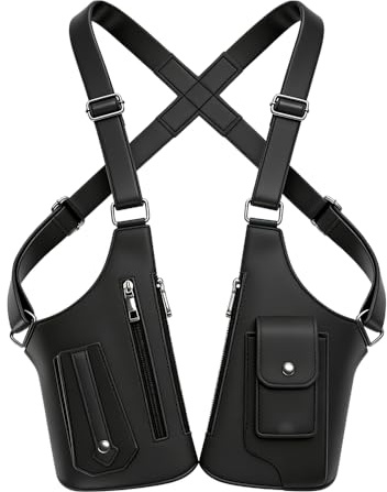 HOVCEH Unterarmtasche Herren, Multi-Pocket Holster Tasche Herren, Verstellbare Diebstahlsichere Taktische Schulterholster Tasche für Schlüssel, Geldbörse und Handy