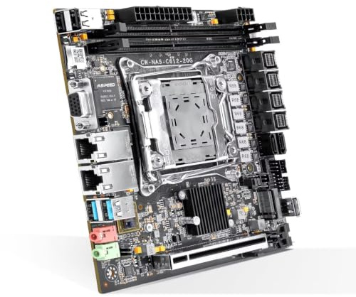 C612 Mini ITX NAS Motherboard for Xeon E5 V3/V4, Dual 10GbE X550 LAN, 2x ECC DDR4 Up to 128GB, 2 SATA 3.0 and 2 NVMe, PCIe Bifurcation x16, Compatible with TrueNAS Unraid Proxmox