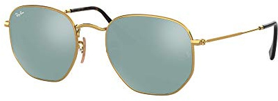 Ray-Ban Square Mens Gold Silver Mirror Sunglasses