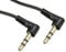 World of Data 3m Right Angle 3.5mm Audio Cable - 24k Gold Plated - Stereo - Male to Male - Black