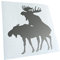 Kiwistar - Autoaufkleber - Elche Kopulierend - Silber - 10x10cm - Heckscheibe Auto Aufkleber wetterfest für Kfz LKW Mofa Truck - Sticker außen selbstklebend Tuning Zubehör für Fenster Fahrzeug Scheibe