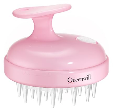 Queenwill Scalp Massager Electric Hair Growth Scrubber for Dandruff Removal