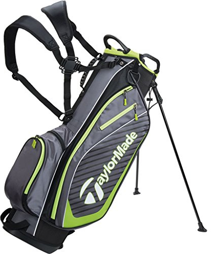 TaylorMade Golf 2018 Pro Stand 6.0 Stand Bag Mens Carry Bag 6 Way Divider Charcoal/Black/Green