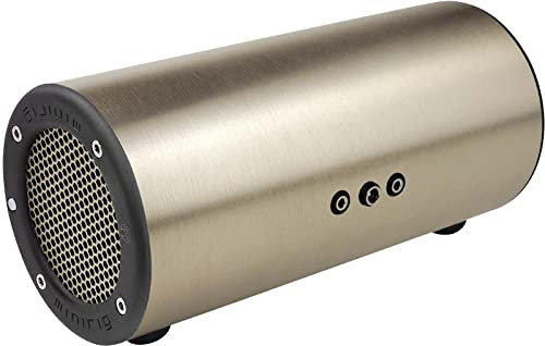 MINIRIG Altavoz de graves portátil recargable para subwoofer, batería de 80 horas, aluminio cepillado