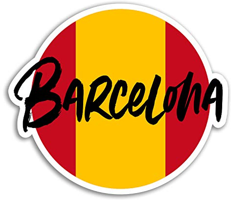 2 x 10 cm Barcelona Vinyl-Aufkleber – Spanien Reise Aufkleber Laptop Gepäck #18212 (10 cm breit)