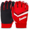 Franklin Sports Youth Football Receiver Gloves - Shoktak Youth Gloves - Kids Football Receiver Gloves - High Grip Football Gloves for Kids - Red - Youth Small