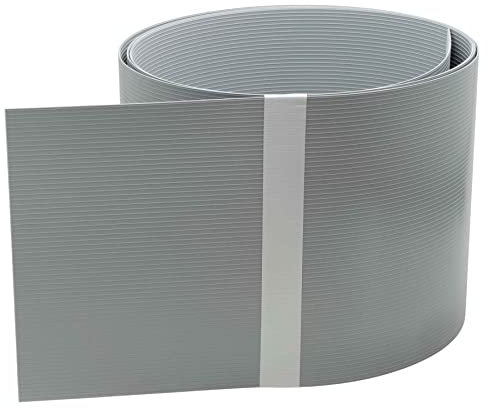 INTRA-TEC Zaun-Sichtschutzstreifen Fenstergrau - 9 Stück aus Hart-PVC 252x19 cm, RAL 7040 für Doppelstabmattenzäune, Windschutz