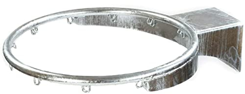 QLS Basketballkorb Basketballring Basketballspiel Hangring rund Basketball Korb wetterfest verzinkt 45 cm