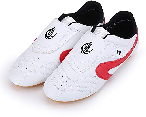 Suelas Oxford engrosadas y Antideslizantes Buena Elasticidad Unisex Taekwondo Boxeo Kung Fu Tai Chi Deporte Zapatos de Gimnasia para niños Adultos Caliente(30) Taekwondo