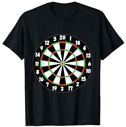 Coole Dartsport Dartboard Bullseye Geschenkidee Dartscheibe Dart Spieler Dartautomat Brett Spiel Dartspieler T-Shirt Schwarz S