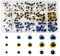 TOAOB Glasaugen in 3 Farben, 6 mm, 8 mm, 9 mm, 10 mm, 12 mm, für Puppenherstellung, Nadelfilzen, Basteln, 150 Stück