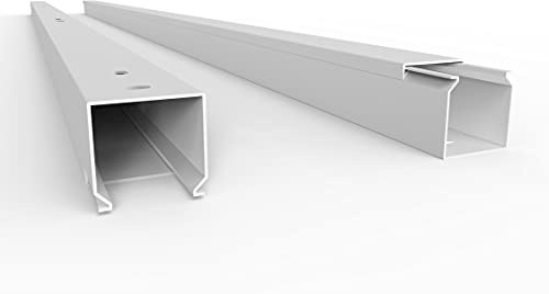 SCOS Smartcosat Kabelkanal, 100x40 mm, 1x2 m, Weiß, Bodenlochung | PVC, UV-beständig, Innen & Außen, 1 Stange à 2 m, Made in Germany