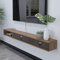 Pmnianhua TV Lowboard Hängend TV Schrank aus Holz Medienkonsole TV Tisch Board Fernsehtisch Lowboard Fernsehschrank mit 3 Schublade TV Möbel für Fernseher bis zu 75 Zoll (120cm, Braun)
