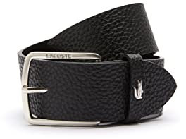 Lacoste Herren Rc4044 Leder Goods Belt, Schwarz, 110 cm