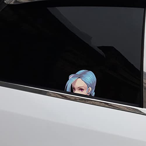 BLKUOPAR 13 cm League of Legends Game Cartoon Jinx Vinyl Peeker Auto Aufkleber Okklusion Scratch Sticker Stoßstange Motorrad Dekoration