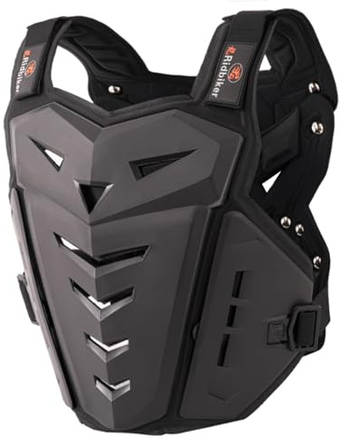 Motorcycle Body Armor Vest Dirt Bike Gear, Chest Protector Motocross Gear Motorcycle Chest Back Protector for Men Mountain Bike Protective Gear MTB Racing Off-Road