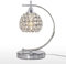 Tischlampe, Tischleuchte, Nachttischlampe, Nachttischleuchte E27 Metall, Wohnzimmer Schlafzimmer Büro, Leselampe Bett, Nachttischlampe Kinderzimmer, Modern, mit klarem Kristall