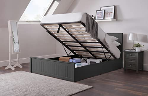Julian Bowen Maine Ottoman mit Stauraum, 150 cm, Kingsize-Bett – Anthrazit