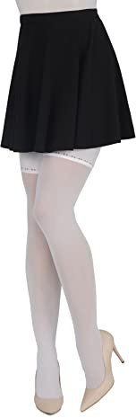 looksy Damen Halterlose Strümpfe Blickdicht Selbsttragende 60 den Gummiband Tape Plus Size Oberschenkelhoch S-3XL