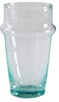 Verre Beldi Lot de 6 verres à thé marocains – Verres faits à la main avec un design unique et élégant pour thé, café, jus et eau