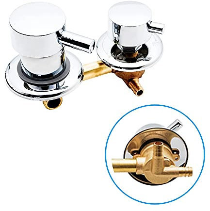 AFUDER Sala Doccia a Parete 2/3/4/5 vie Uscita Acqua Rubinetto Doccia in Ottone Vite o Intubazione Cabina Doccia in Rame Valvola Miscelatore Acqua Calda Fredda Cromato