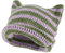 XehCaol Y2k Cat Beanie,Lustige Mütze Mit Ohren Katzenohren Strickmützen Knitted Hat Cat Ears Teufel hörner Mädchen Y2k Grunge Accessoires (Purple)