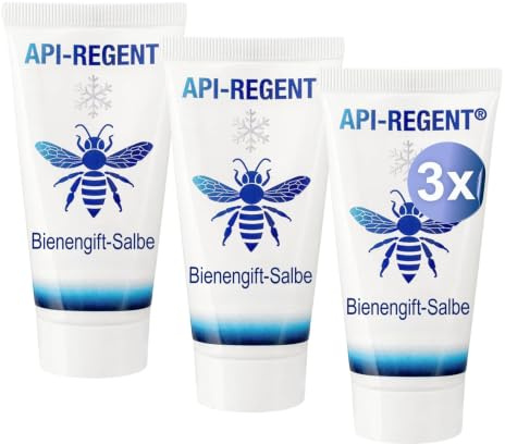 API-REGENT Die ECHTE Bienengift-Salbe - Kräuteröl-Salbe mit naturreinem Bienengift – natürliche Hautpflege – 3x 50ml