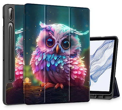 Tuiklol Schutzhülle für Samsung Galaxy Tab S9 FE (5G) 27,7 cm (11 Zoll) & Tab S9 11 Zoll 2023 Release eingebauter S-Stifthalter, schlanke Hartschale, Smart Trifold Ständer Cover Auto