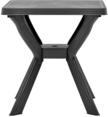 Coavain Gartentisch Outdoor Anthrazit 70x70x72 cm Ansprechenden Charme Kunststoff Terrasse Esstisch Langlebigem Bistrotisc Wetterbeständigem Balkontisch Wartungsfreiem Anderen Außenbereichen