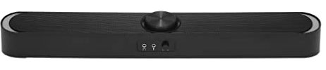 DLOETT USB Powered Speaker Bar Portable Computer Speakers 3.5mm Audio Mic Plug Wired Soundbar Speaker for PC Tablet Laptop (Color : Svart)
