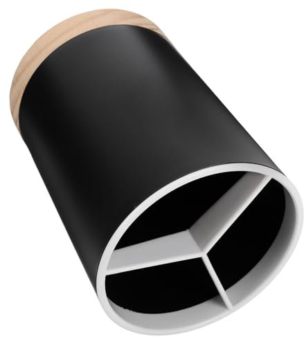 MUCKLILY Abtropfeimer Für Essstäbchen Essstäbchentopf Essstäbcheneimer Küchenorganizer Essstäbchenhalter Küchenwerkzeug Utensilienhalter Schwarz Essstäbcheneimer Für Arbeitsplatte