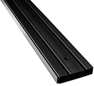 SN Deco - Vorhangschiene SH Set 2-läufig, Gardinenschiene, vorgebohrt, Komplettes Zubehör und Röllchen (schwarz, 360 cm - aus 2 Teilen)